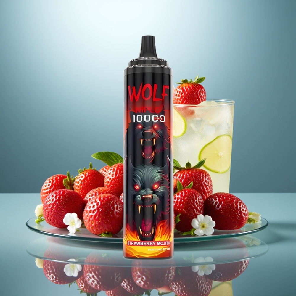 JNR Wolf Niplo 10000 Puffs Strawberry Mojito 1.0Ohm 650mAh 20ml