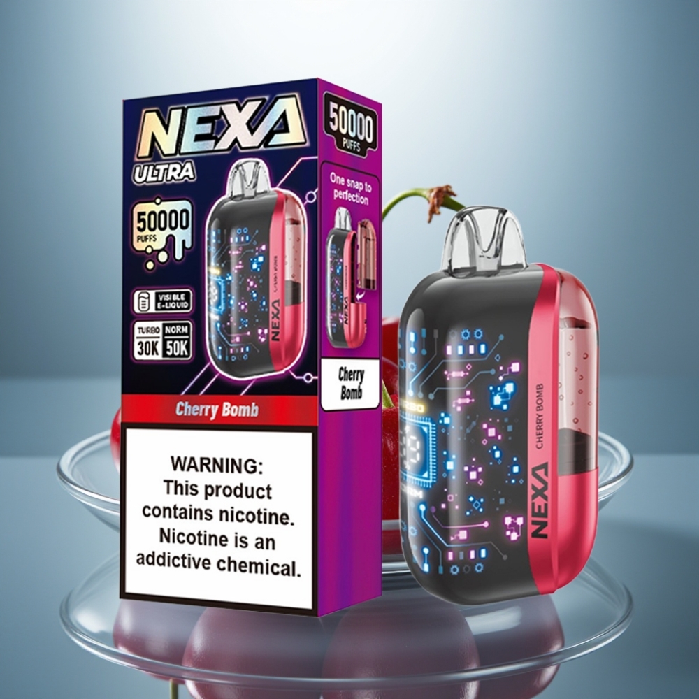 NEXA Ultra 50000 Puffs Disposable Vape Cherry Bomp 20ml 5% Type-C