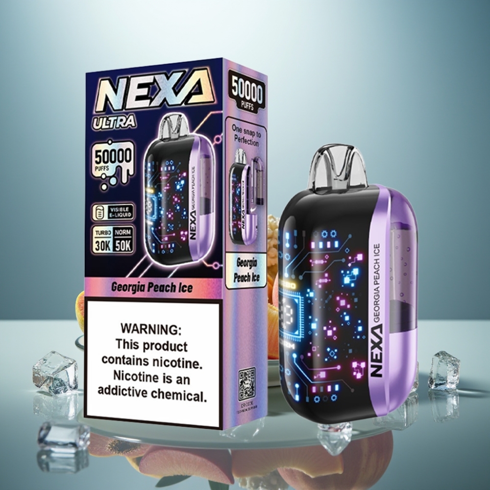 NEXA Ultra 50000 Puffs Disposable Vape Georgia Peach Ice 20ml 5% Type-C