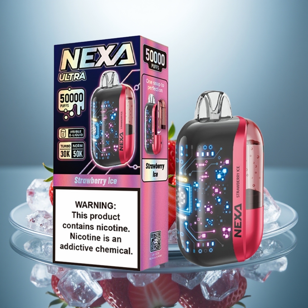 NEXA Ultra 50000 Puffs Disposable Vape Strawberry Ice 20ml 5% Type-C