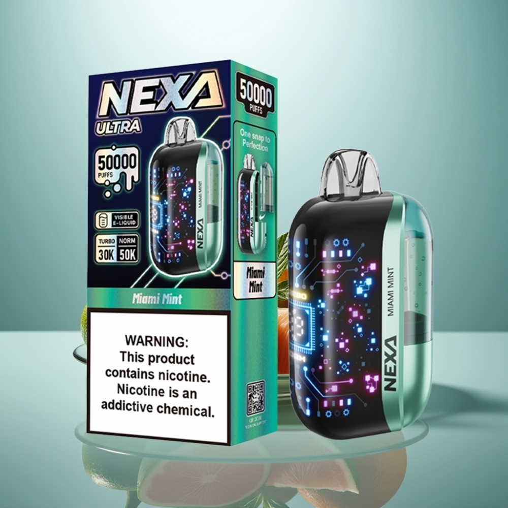 NEXA Ultra 50K Disposable Vape Miami Mint 20ml 5% 0.9ohm Type-C