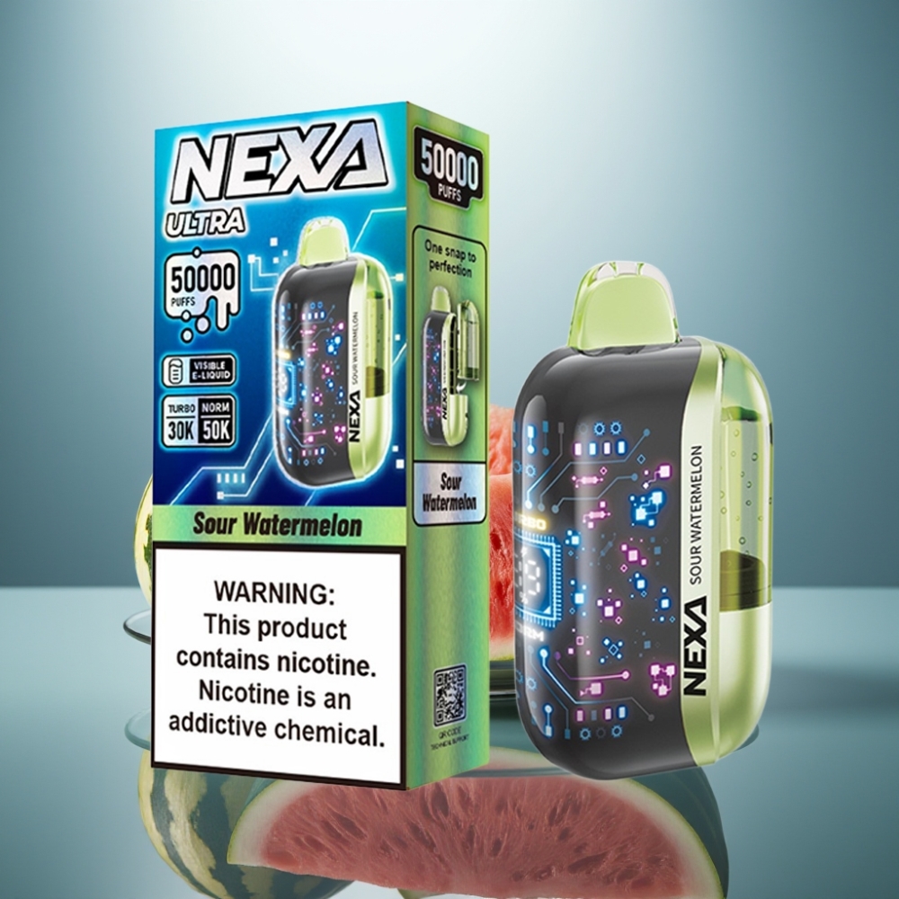 NEXA Ultra 50K Disposable Vape Sour Watermelon 20ml 5% 0.9ohm
